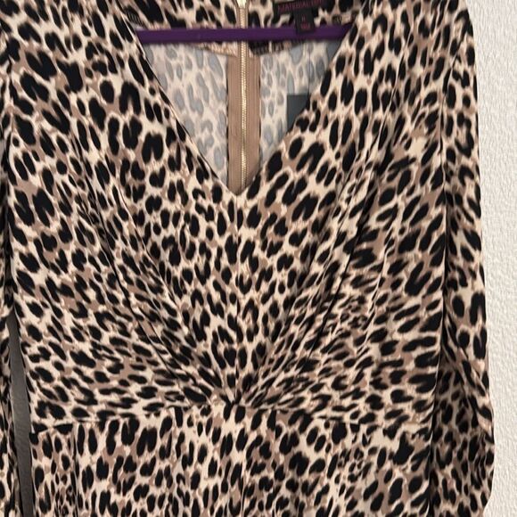 NWT- Material Girl- leopard print a line fit and flare dress-Size xL - Picture 3 of 9